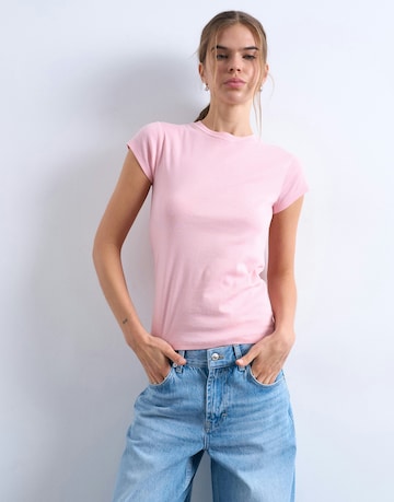 TOPSHOP Футболка 'EVERYDAY' в Ярко-розовый: спереди