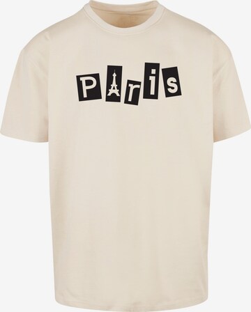 Merchcode Shirt 'Paris' in Beige: voorkant