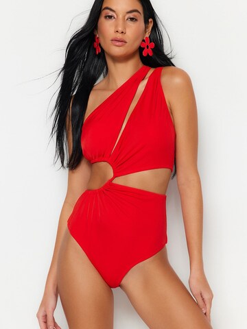 Trendyol Bralette Swimsuit in Red: front