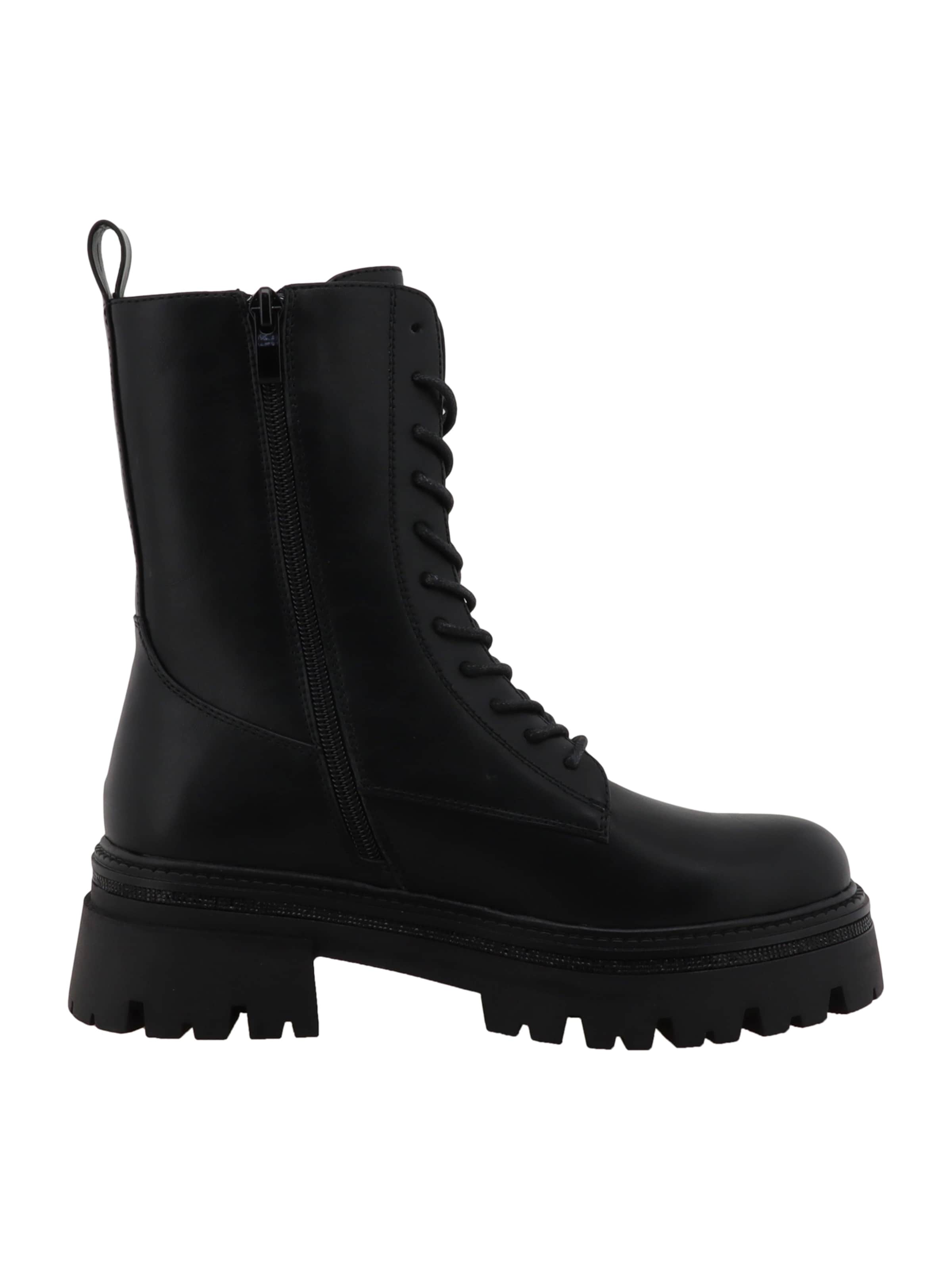 Bottines à lacets TOM TAILOR en noir