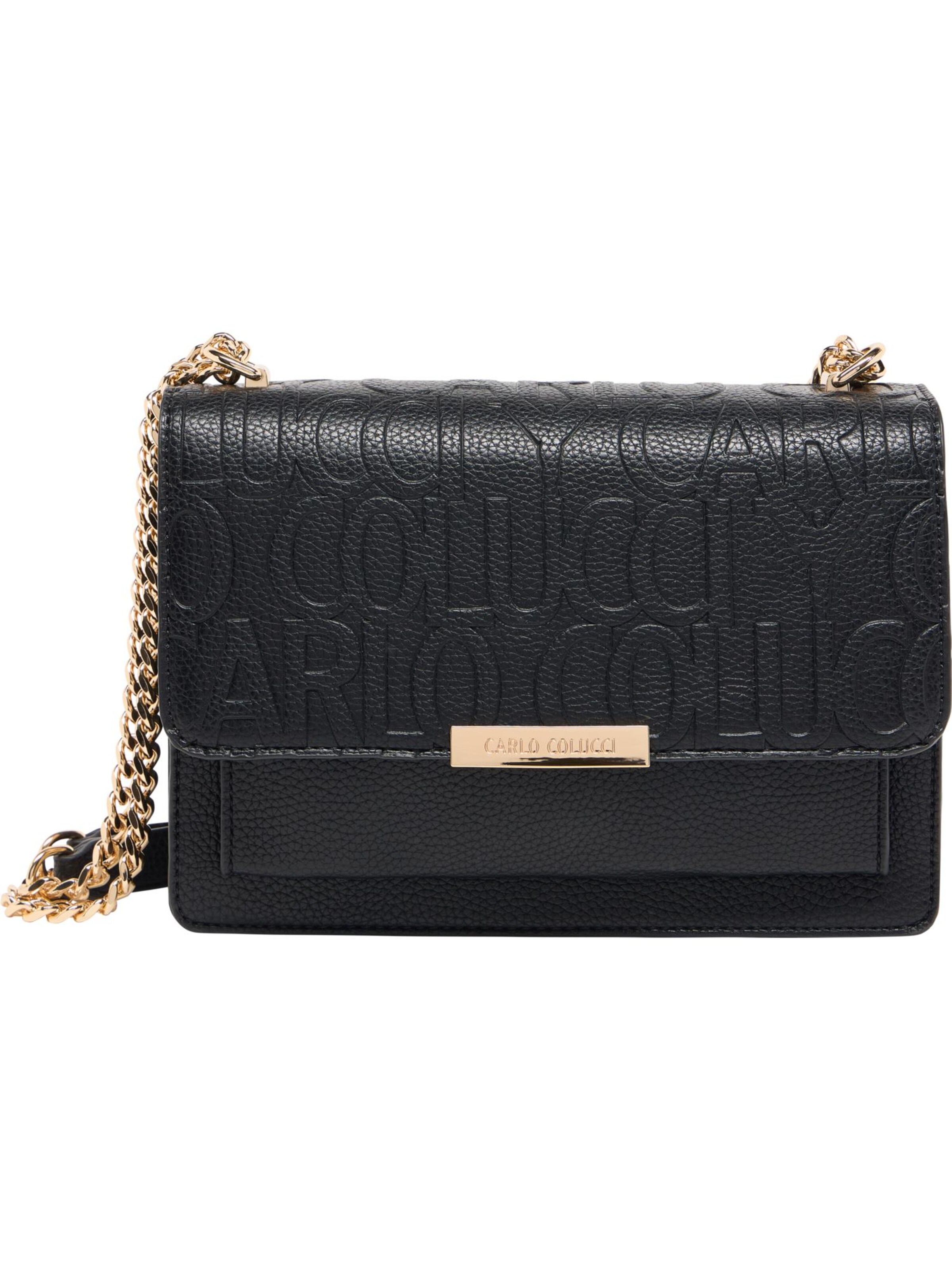 Carlo Colucci Schoudertas 'Elmir' in Zwart: voorkant