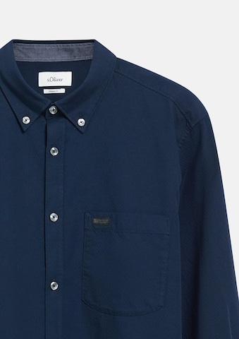 s.Oliver Regular fit Button Up Shirt in Blue