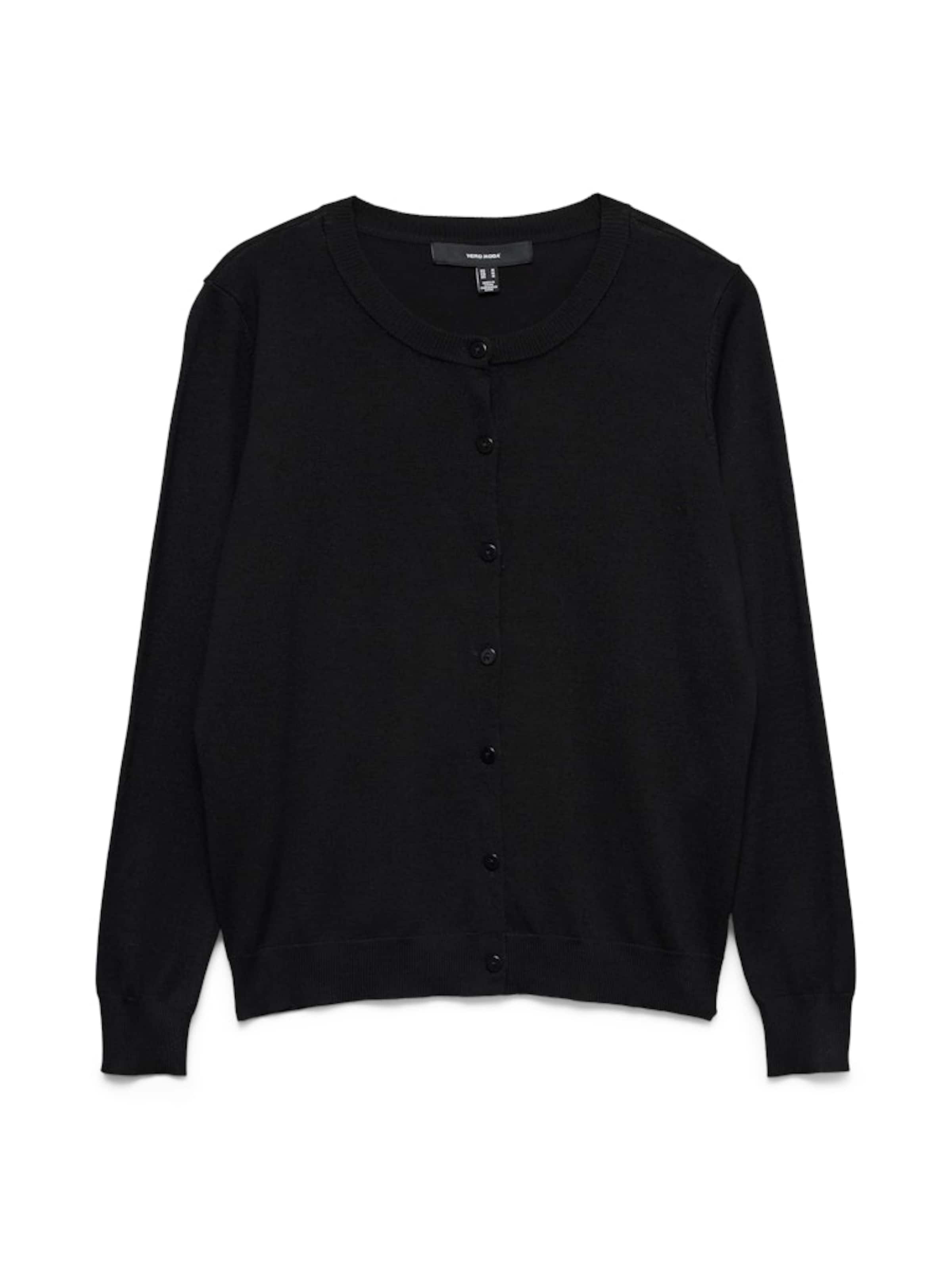 VERO MODA Knit Cardigan 'VMSilje' in Black: front