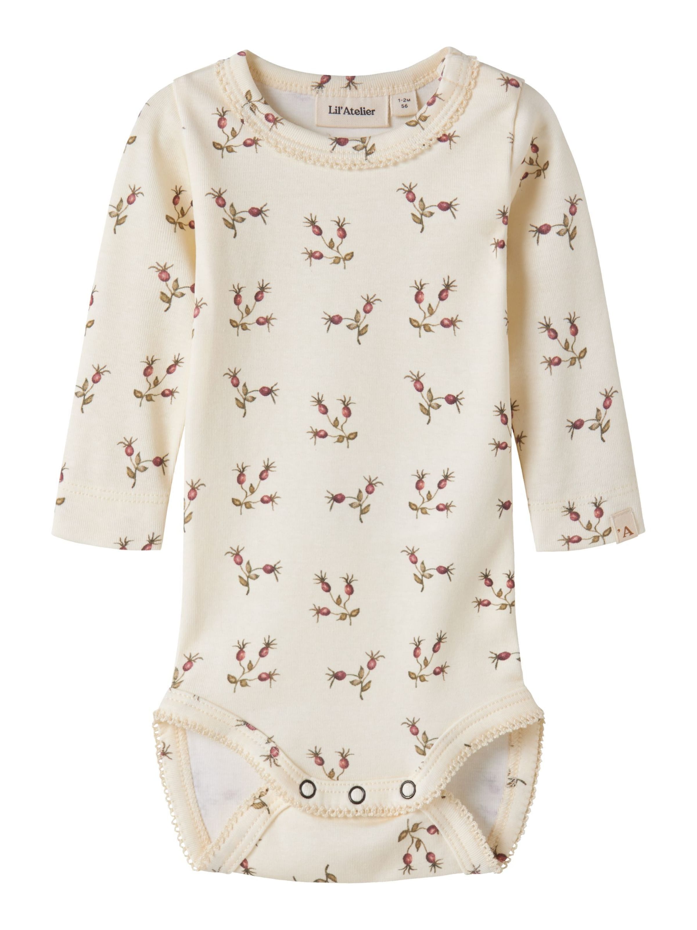Lil'Atelier Strampler in Beige: Vorderseite