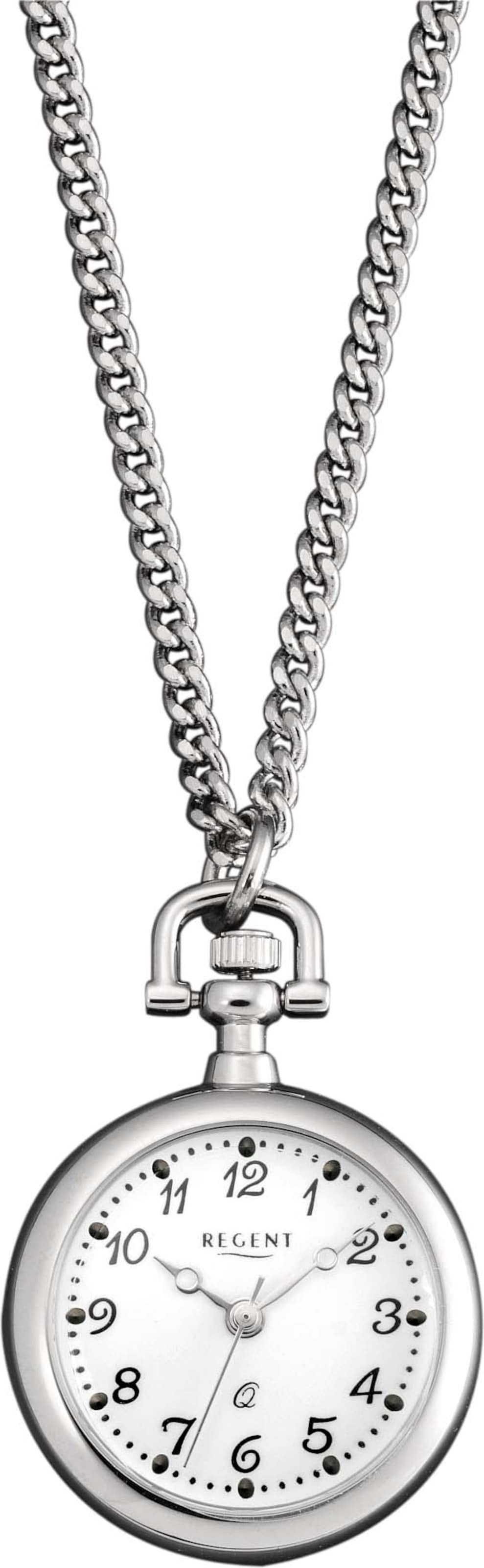 REGENT Analoguhr in Silber: Vorderseite