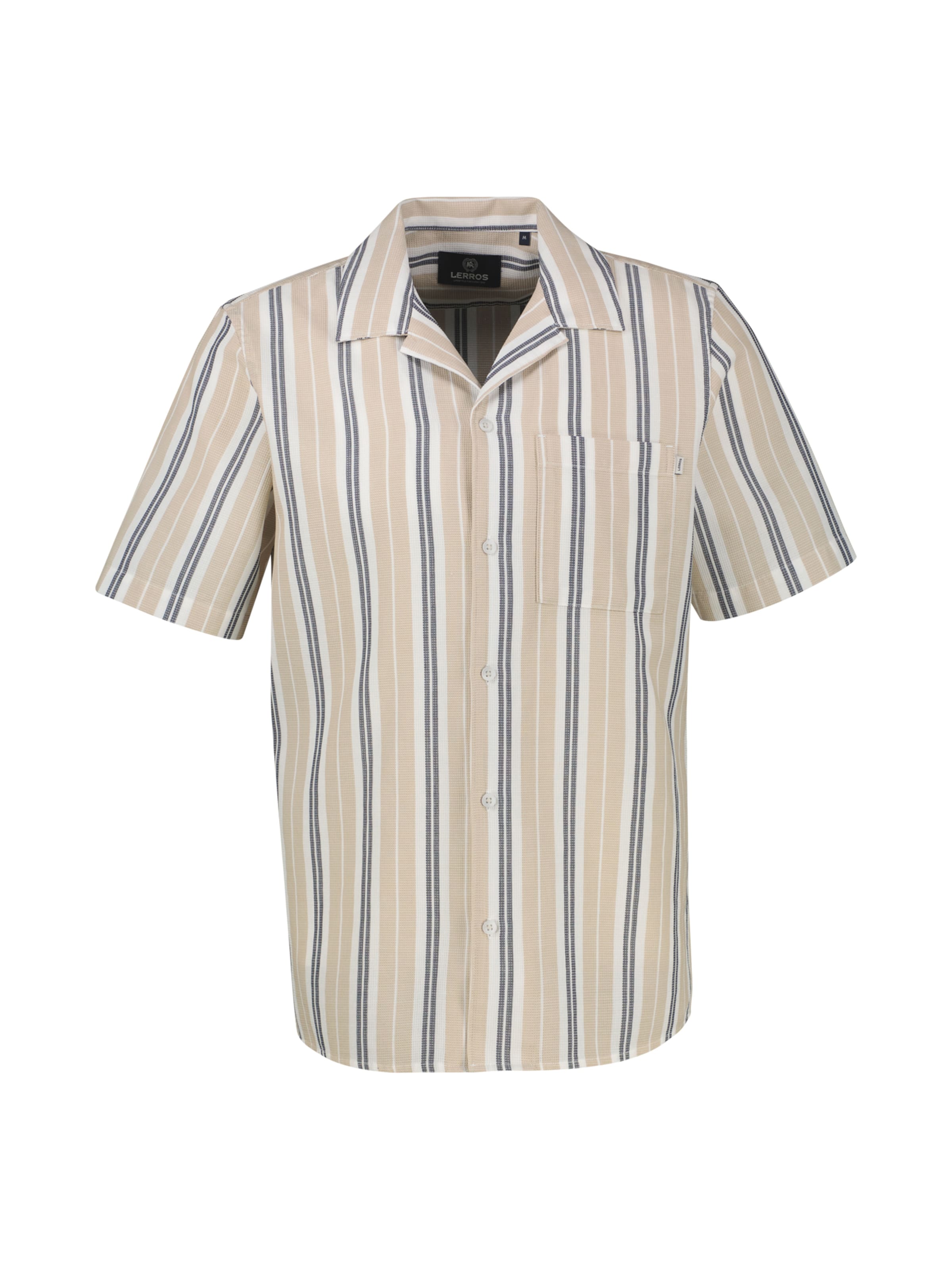 LERROS Regular fit Zakelijk overhemd in Beige: voorkant