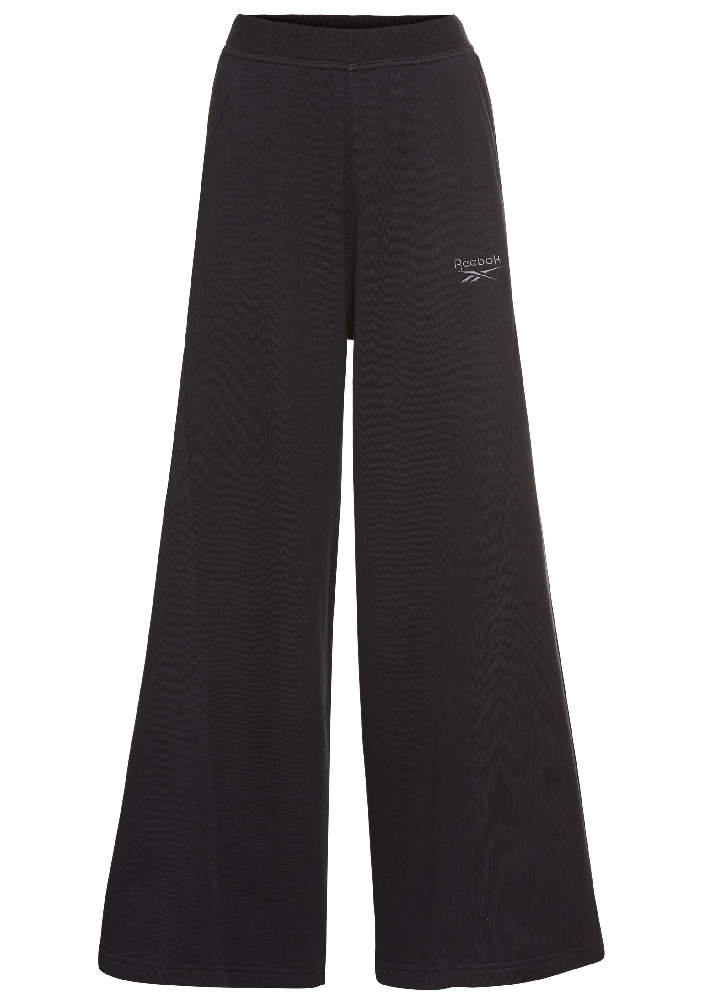 Reebok Wide Leg Sporthose in Schwarz: Vorderseite