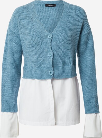 Trendyol Strickjacke in türkis / weiß, Produktansicht