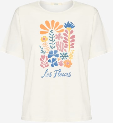 Maglietta 'Nova Les Fleurs' di GREENBOMB in bianco: frontale
