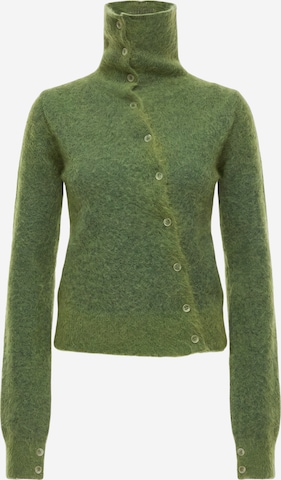 EDITED Strickjacke aus Mohairmix 'Margo' in Grün: Vorderseite