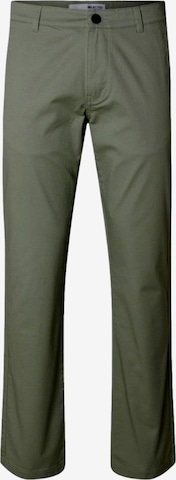 SELECTED HOMMEregular Chino hlače 'SLHSTRAIGHT196-DAN' - zelena boja: prednji dio