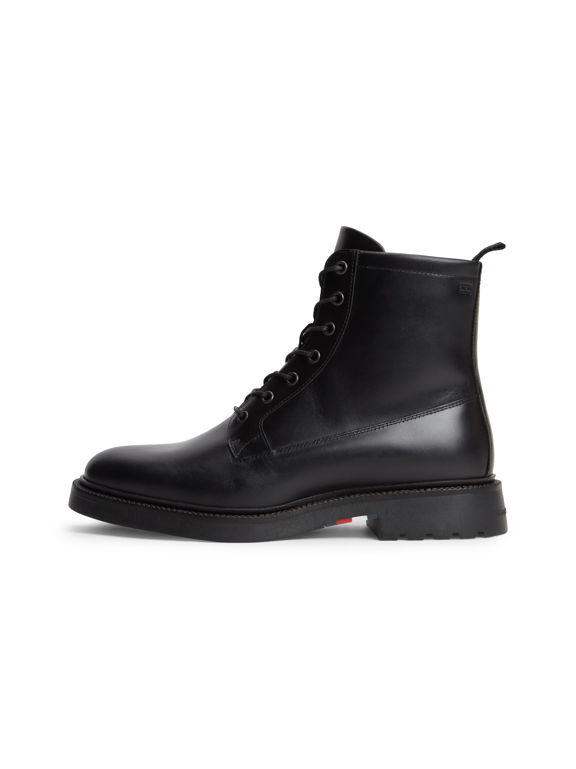 TOMMY HILFIGER Schnürboots in Schwarz: Vorderseite
