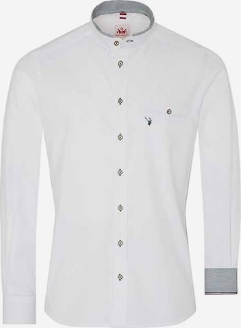 SPIETH & WENSKY Traditional Button Up Shirt in White: front