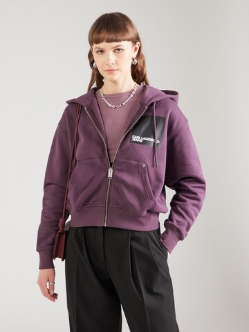 KARL LAGERFELD JEANS Sweat jacket in Purple: front