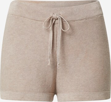 A LOT LESS Regular Broek 'Elena' in Beige: voorkant