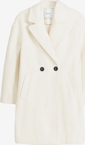 Bershka Between-seasons coat in White: front