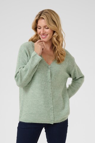 Love Copenhagen Gebreid vest 'Paula' in Groen: voorkant