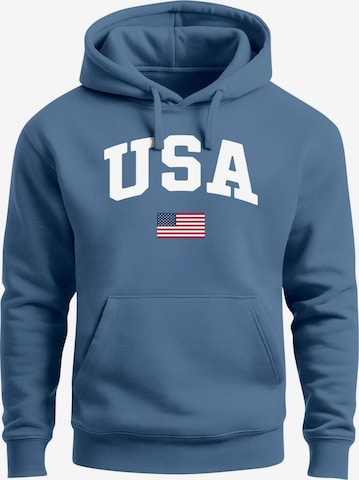 Neverless Sweatshirt 'USA Flag' in Blau: Vorderseite