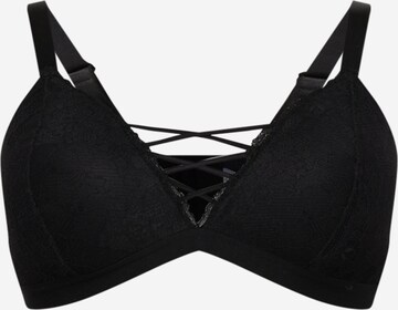 Devoted by Zizzi Triangle Bra 'POLY' in Black: front