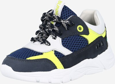 BunniesJR Sneaker 'Steve Spring' in nachtblau / dunkelblau / neongelb / weiß, Produktansicht
