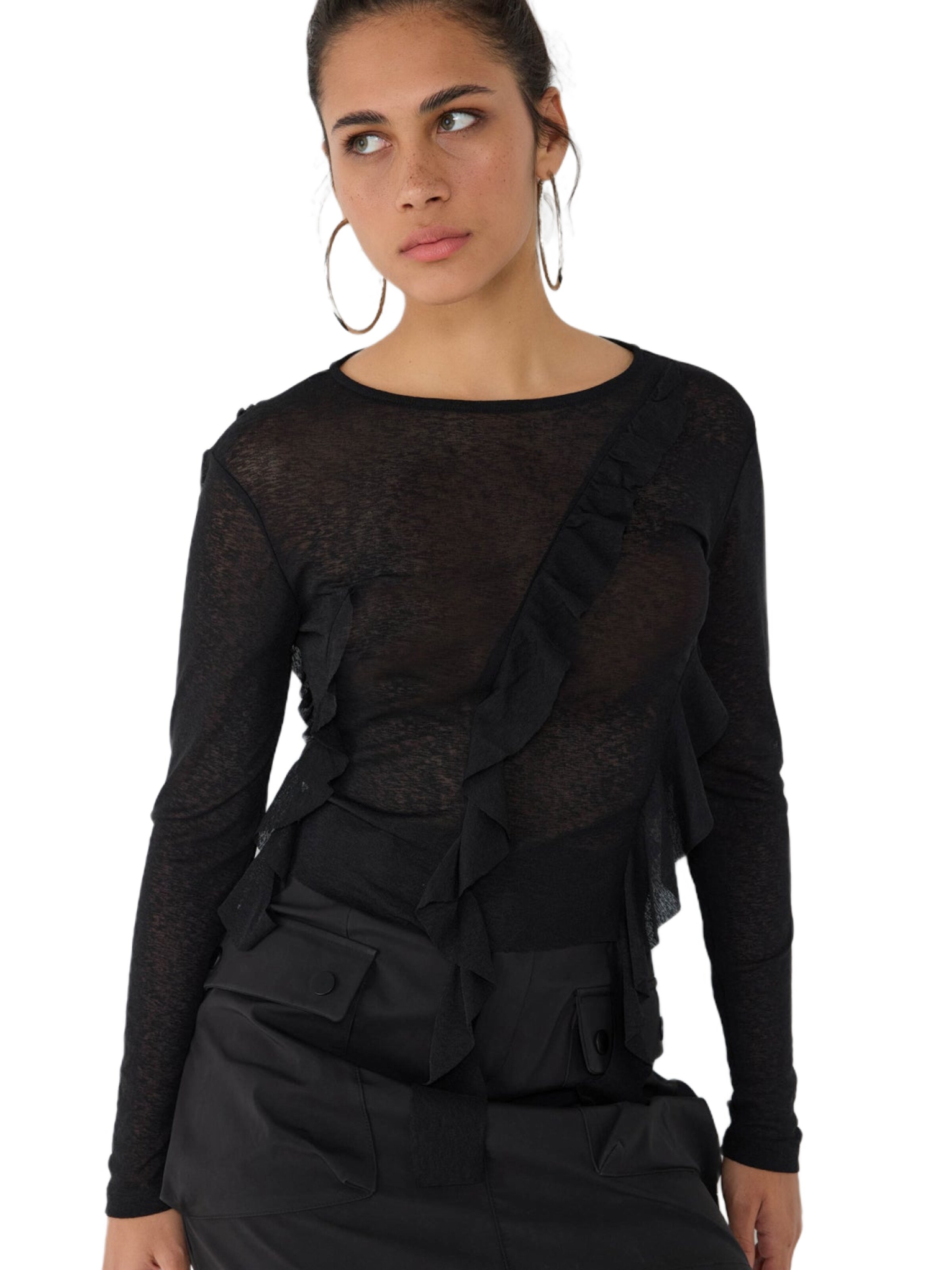 No Matter What Shirt in Schwarz: Vorderseite