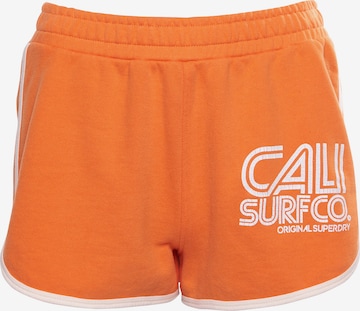 Superdry Regular Pants 'Cali' in Orange: front