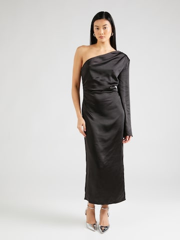 Gina Tricot Вечерна рокля в черно: отпред