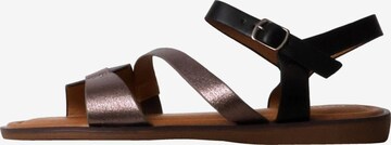 Sandales 'Flache Sandalen mit Riemchen' POTI PATI en noir : devant