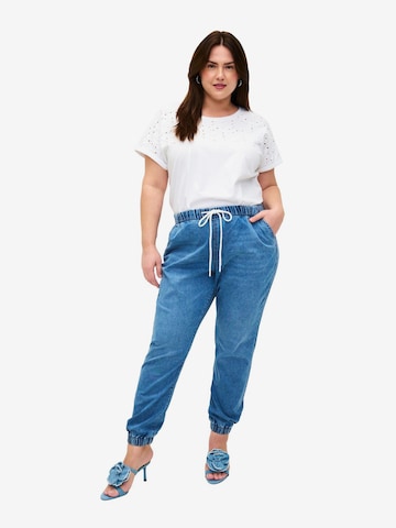 Zizzi Tapered Jeans in Blauw