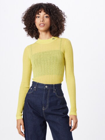 Calvin Klein Jeans Pulover | rumena barva: sprednja stran