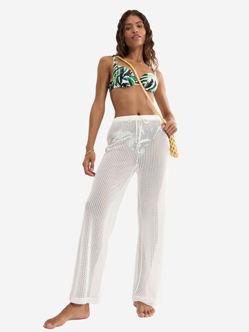 TRIUMPH Loose fit Trousers ' Red Label Beach MyWear ' in White