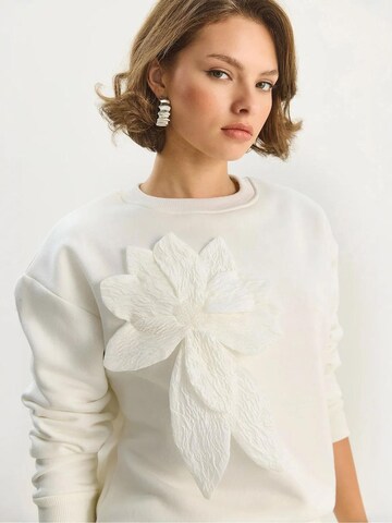 Sweat-shirt Bianco Lucci en blanc