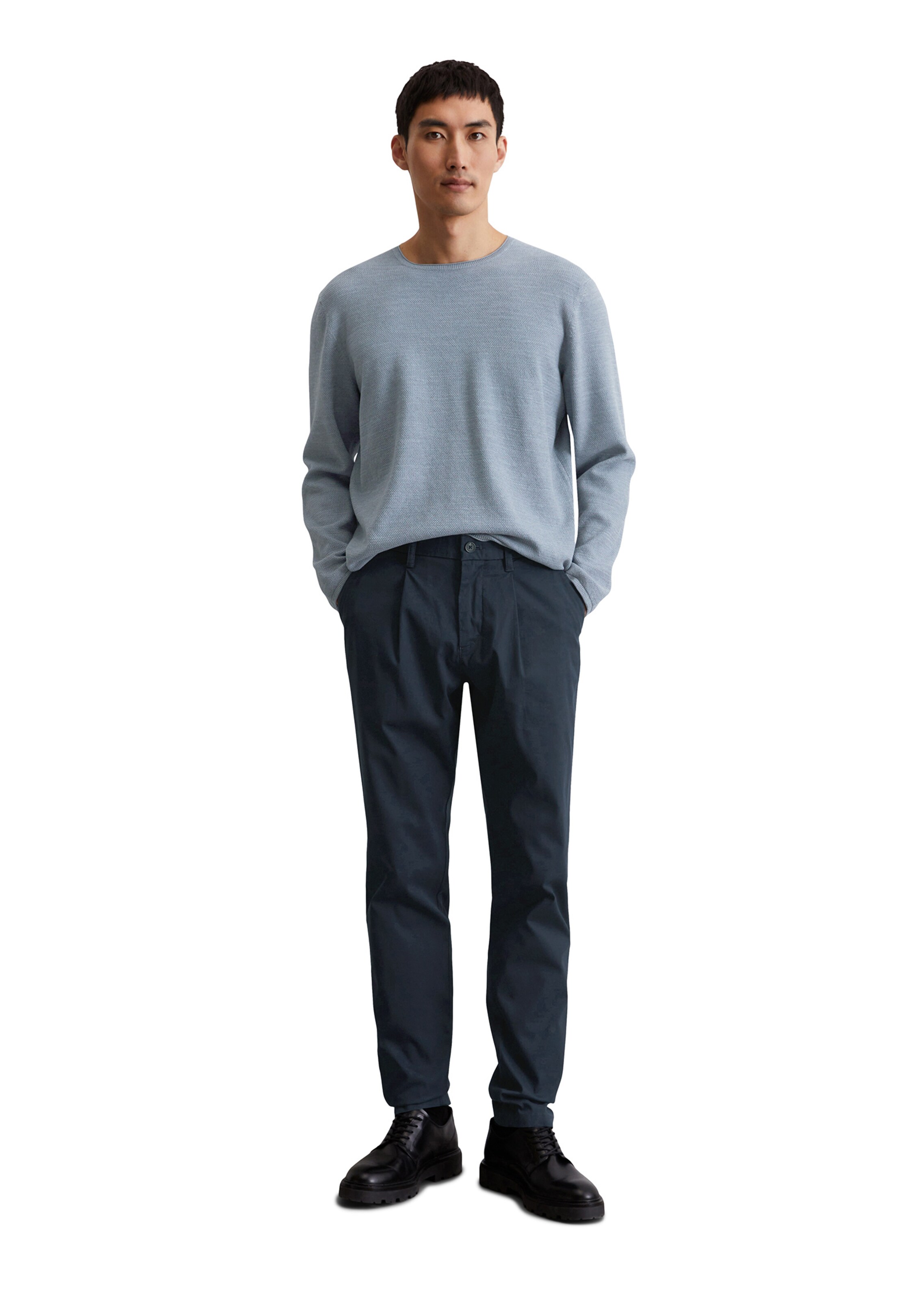 Coupe slim Pantalon chino Marc O'Polo en bleu