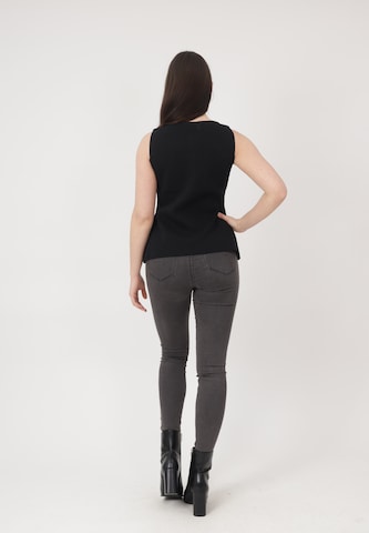 Gilet in maglia di Elara in nero