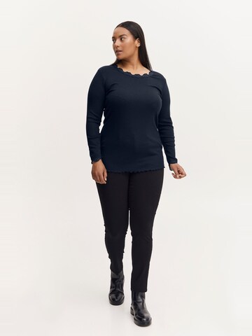 Fransa Curve - Camiseta en azul