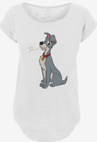 F4NT4STIC T-Shirt 'Disney Lady And The Tramp Spaghetti Heart' in Weiß: predná strana