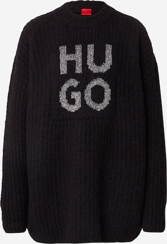 HUGO Neulemekko 'Sloguis' värissä musta: etupuoli