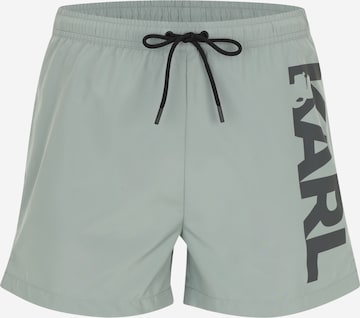 Pantaloncini da bagno di Karl Lagerfeld in verde: frontale