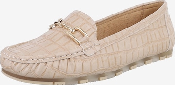 Ital-Design Classic Flats in Beige: front