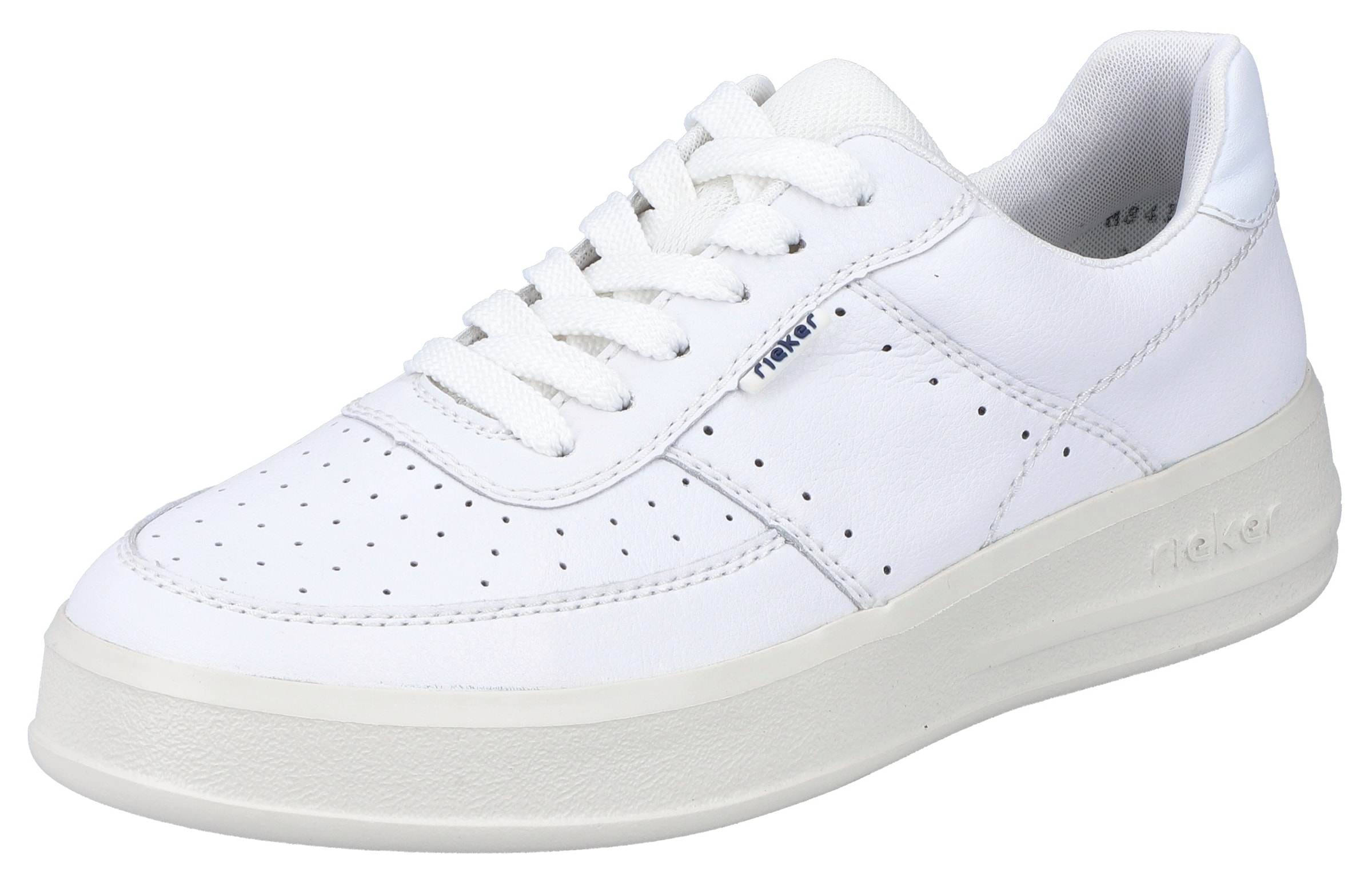 Baskets basses Rieker en blanc : devant
