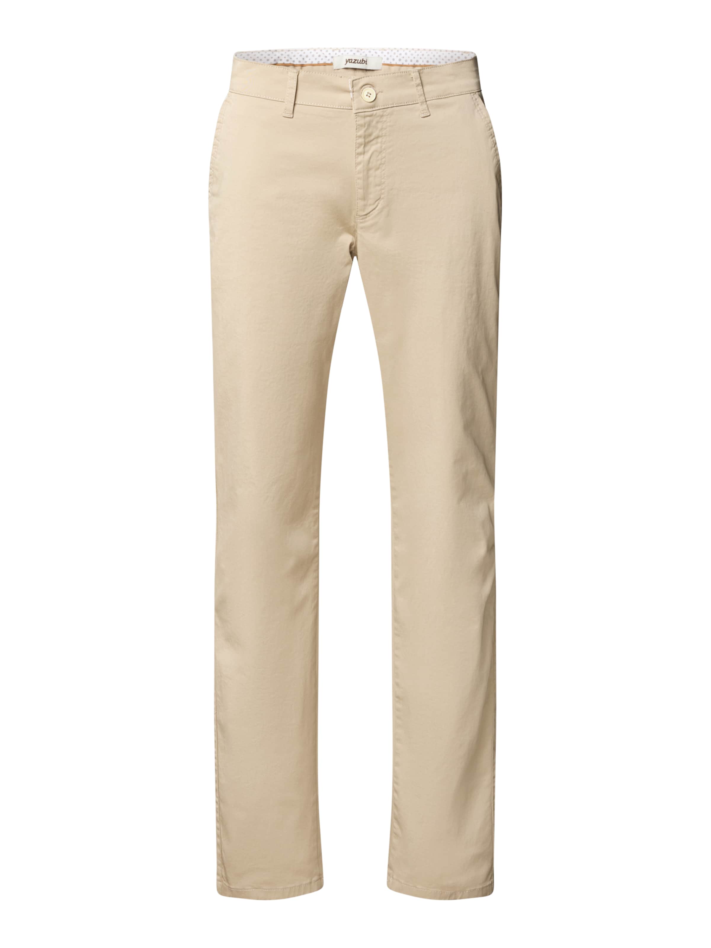yazubi Slim fit Chino Pants 'Dustin' in Beige: front