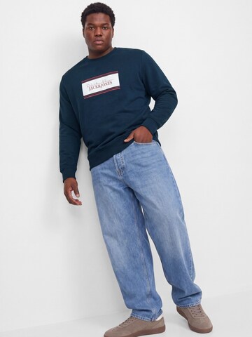 Jack & Jones Plus Sweatshirt 'JJBUSTER' in Blue