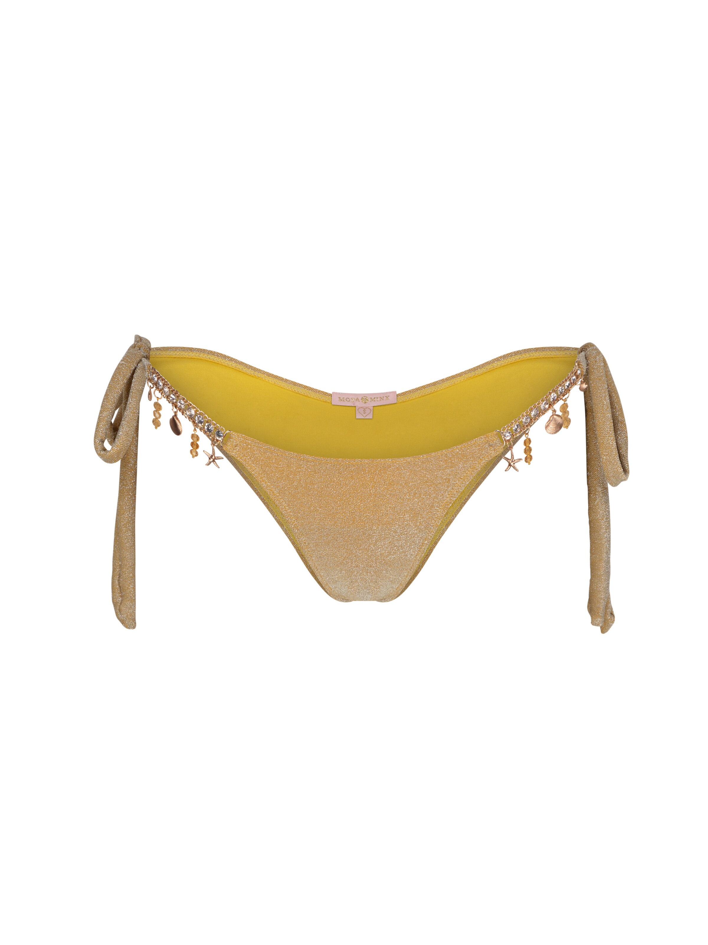 Moda Minx Bikinihose 'Seychelles' in Gold: Vorderseite