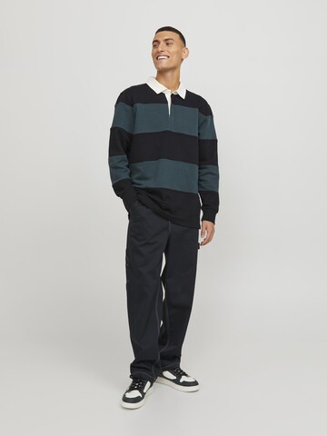 JACK & JONES Loosefit Cargohose 'Karl Carpenter' in Schwarz