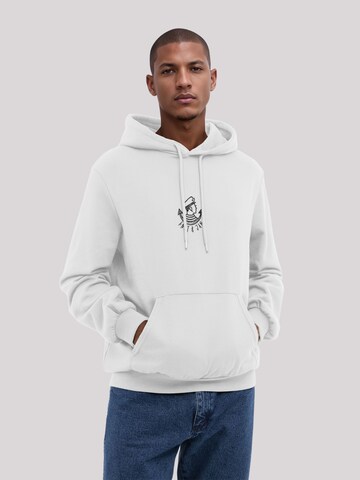 Sweat-shirt 'Knut und Jan Scribble' F4NT4STIC en blanc : devant
