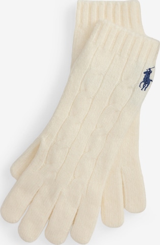 Gants Polo Ralph Lauren en beige : devant