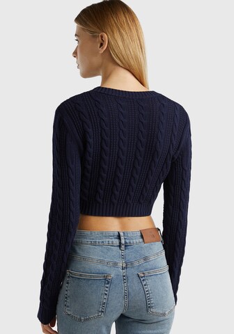 UNITED COLORS OF BENETTON Sweater 'Cable' in Blue