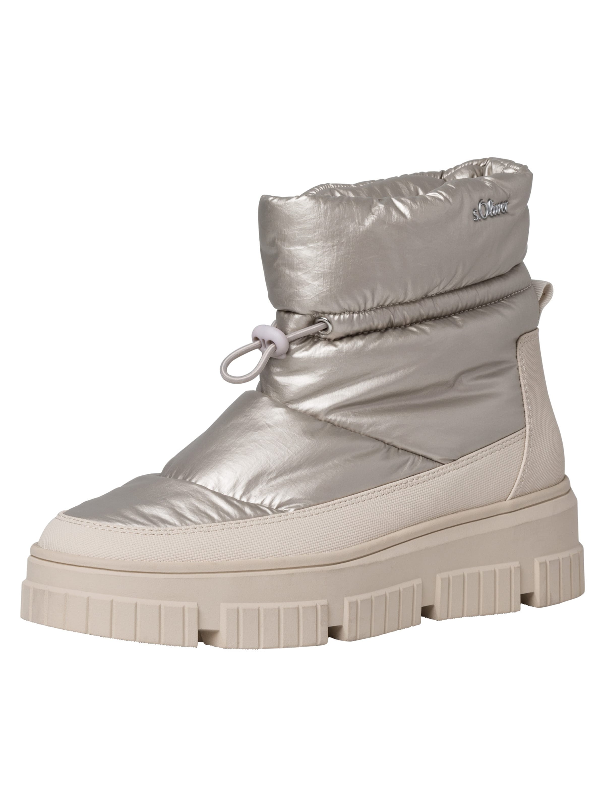 s.Oliver Stiefelette in Beige: Vorderseite