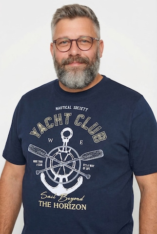 Men Plus T-Shirt in Blau