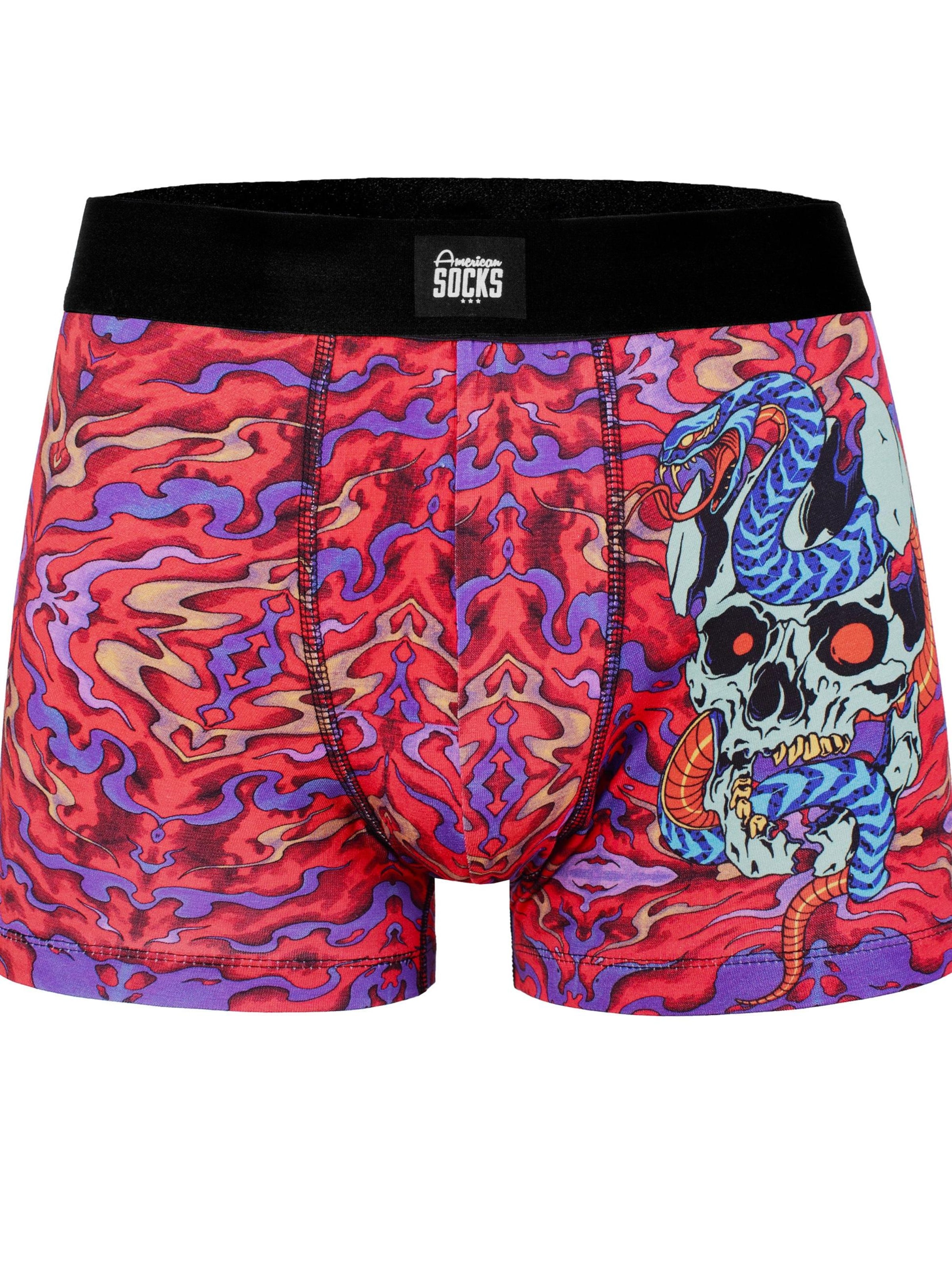 Boxers 'Dead and Alive' American Socks en rose : devant